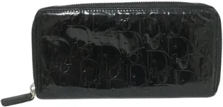 Dior Vintage Pre-owned Leather wallets Zwart Dames