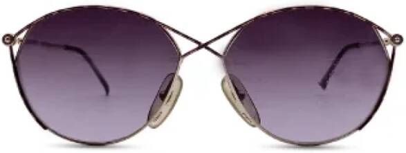 Dior Vintage Pre-owned Metal sunglasses Bruin Dames