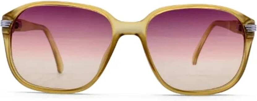 Dior Vintage Pre-owned Metal sunglasses Bruin Dames