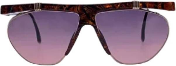 Dior Vintage Pre-owned Metal sunglasses Bruin Dames