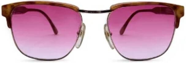 Dior Vintage Pre-owned Metal sunglasses Bruin Dames