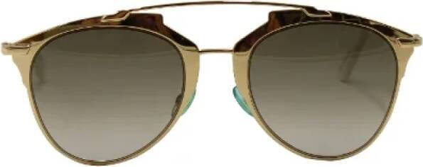 Dior Vintage Pre-owned Metal sunglasses Yellow Dames