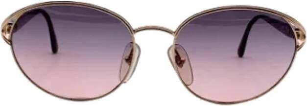 Dior Vintage Pre-owned Metal sunglasses Geel Dames