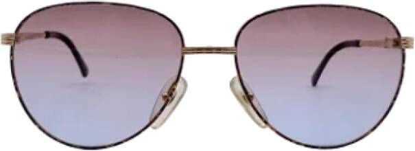 Dior Vintage Pre-owned Metal sunglasses Yellow Dames