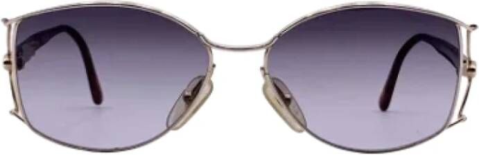 Dior Vintage Pre-owned Metal sunglasses Geel Dames