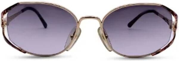 Dior Vintage Pre-owned Metal sunglasses Geel Dames