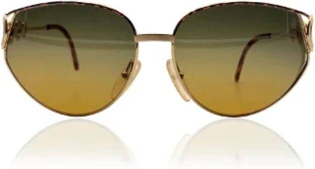 Dior Vintage Pre-owned Metal sunglasses Yellow Dames