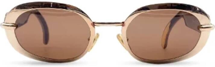 Dior Vintage Pre-owned Metal sunglasses Geel Dames