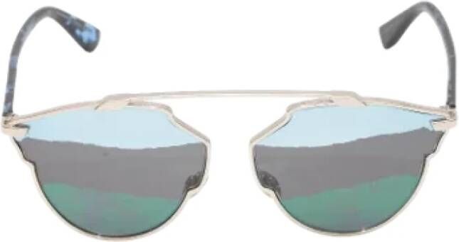 Dior Vintage Pre-owned Metal sunglasses Grijs Dames