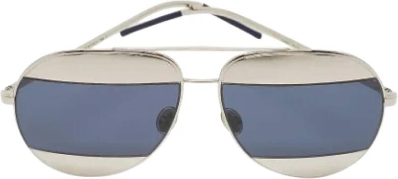 Dior Vintage Pre-owned Metal sunglasses Grijs Dames