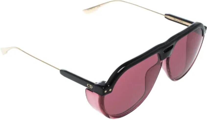 Dior Vintage Pre-owned Metal sunglasses Roze Dames
