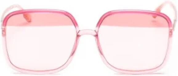 Dior Vintage Pre-owned Metal sunglasses Roze Dames