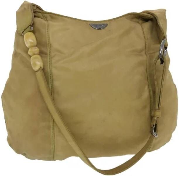 Dior Vintage Pre-owned Nylon dior-bags Beige Dames