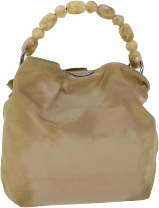 Dior Vintage Pre-owned Nylon handbags Beige Dames