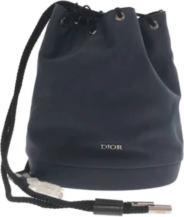 Dior Vintage Pre-owned Nylon handbags Blauw Dames