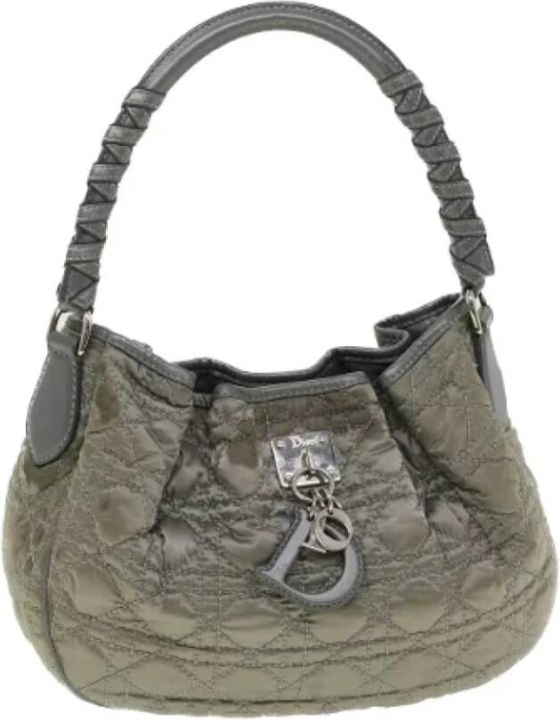 Dior Vintage Pre-owned Nylon handbags Grijs Dames