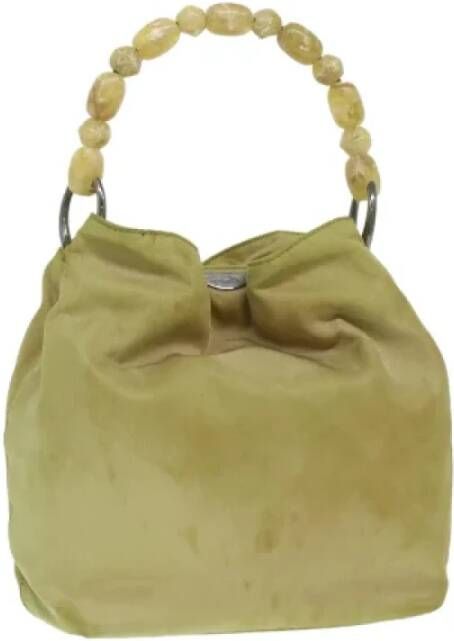 Dior Vintage Pre-owned Nylon handbags Groen Dames