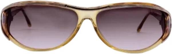 Dior Vintage Pre-owned Plastic sunglasses Beige Dames
