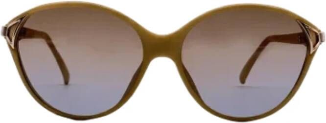 Dior Vintage Pre-owned Plastic sunglasses Beige Dames