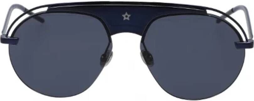 Dior Vintage Pre-owned Plastic sunglasses Blauw Dames