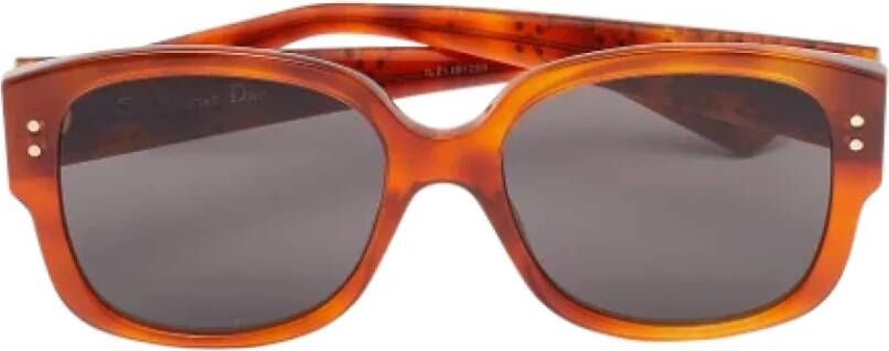 Dior Vintage Pre-owned Plastic sunglasses Bruin Dames