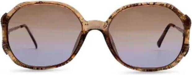 Dior Vintage Pre-owned Plastic sunglasses Bruin Dames