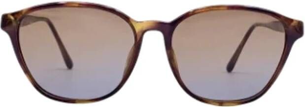 Dior Vintage Pre-owned Plastic sunglasses Bruin Dames