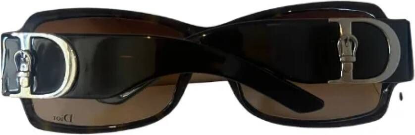 Dior Vintage Pre-owned Plastic sunglasses Bruin Dames