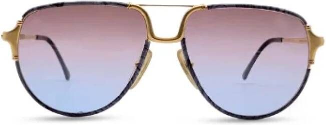 Dior Vintage Pre-owned Plastic sunglasses Geel Dames