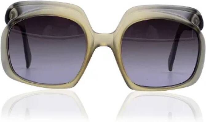 Dior Vintage Pre-owned Plastic sunglasses Groen Dames