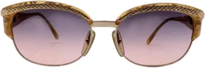 Dior Vintage Pre-owned Plastic sunglasses Oranje Dames