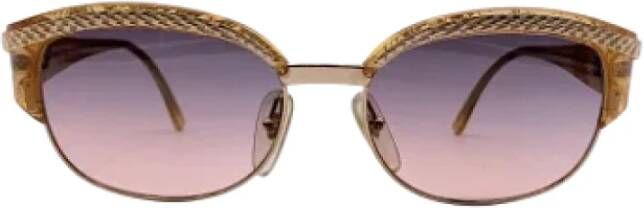 Dior Vintage Pre-owned Plastic sunglasses Oranje Dames