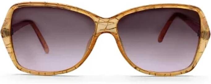 Dior Vintage Pre-owned Plastic sunglasses Oranje Dames
