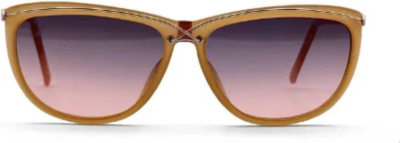 Dior Vintage Pre-owned Plastic sunglasses Oranje Dames