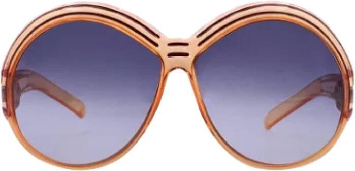 Dior Vintage Pre-owned Plastic sunglasses Oranje Dames