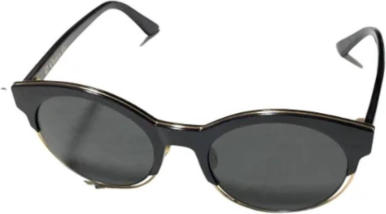 Dior Vintage Pre-owned Plastic sunglasses Zwart Dames