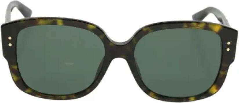 Dior Vintage Pre-owned Plastic sunglasses Zwart Dames