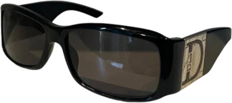 Dior Vintage Pre-owned Plastic sunglasses Zwart Dames