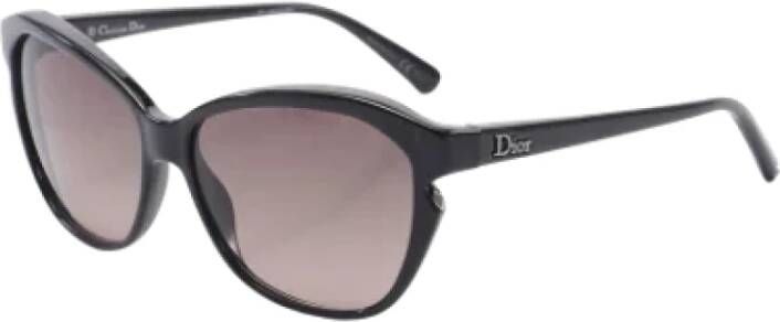 Dior Vintage Pre-owned Plastic sunglasses Zwart Dames