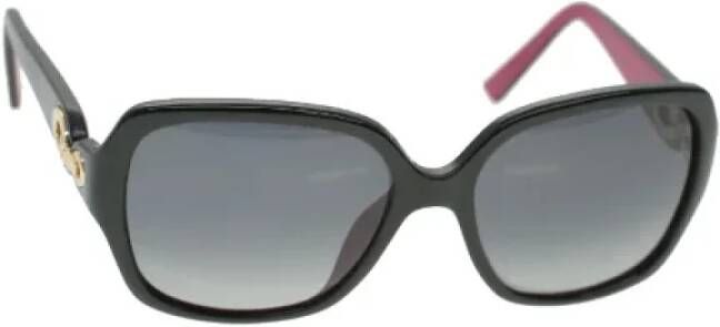 Dior Vintage Pre-owned Plastic sunglasses Zwart Dames