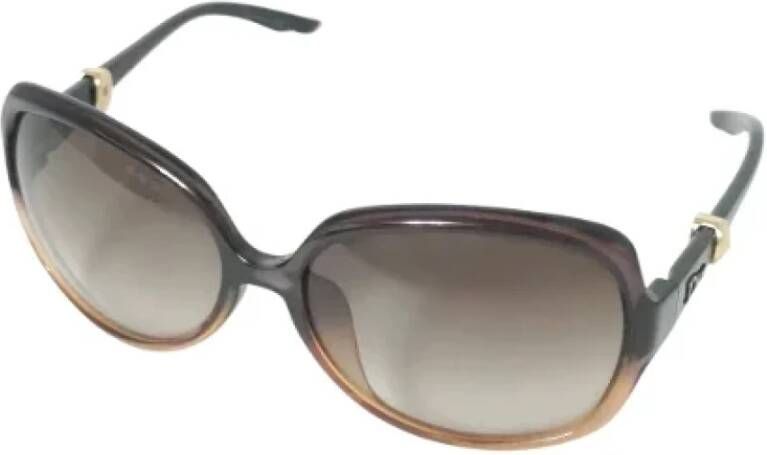 Dior Vintage Pre-owned Plastic sunglasses Zwart Dames