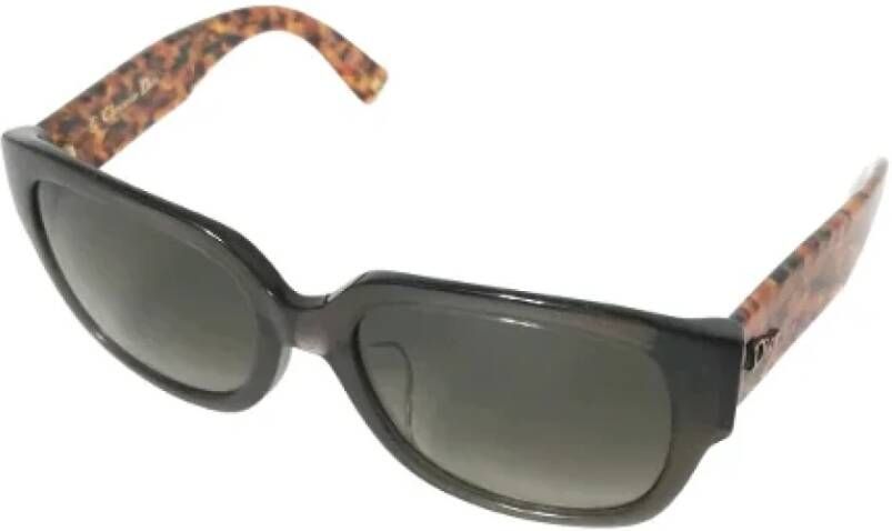 Dior Vintage Pre-owned Plastic sunglasses Zwart Dames