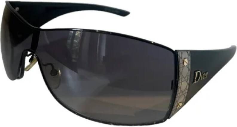 Dior Vintage Pre-owned Plastic sunglasses Zwart Dames