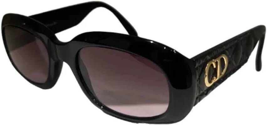 Dior Vintage Pre-owned Plastic sunglasses Zwart Dames