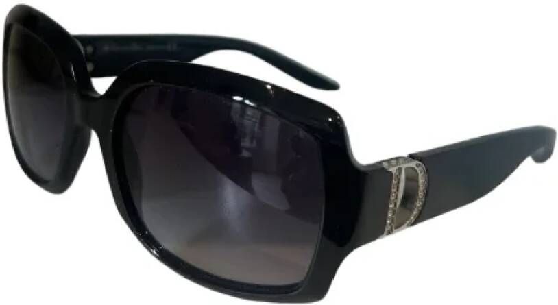 Dior Vintage Pre-owned Plastic sunglasses Zwart Dames