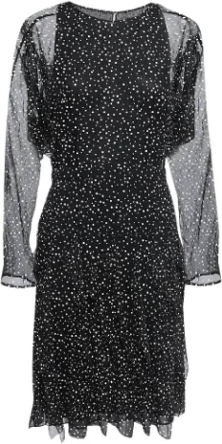 Dior Vintage Pre-owned Silk dresses Zwart Dames