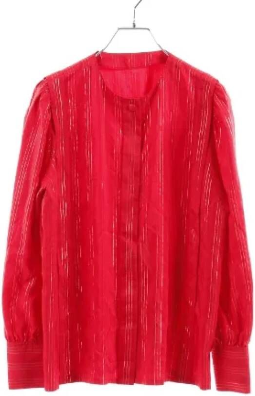 Dior Vintage Pre-owned Silk tops Rood Dames