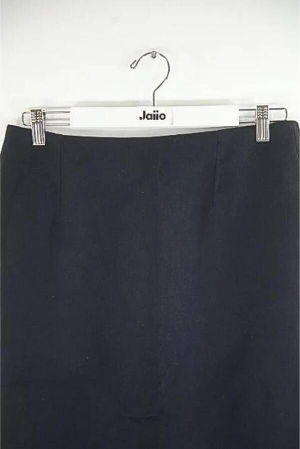 Dior Vintage Pre-owned Wool bottoms Blauw Dames