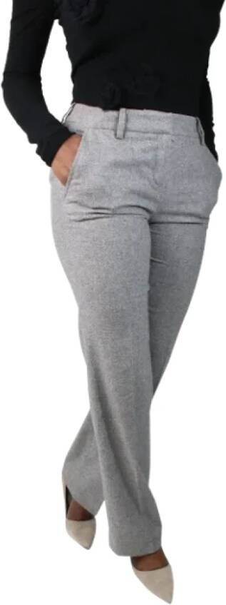Dior Vintage Pre-owned Wool bottoms Grijs Dames