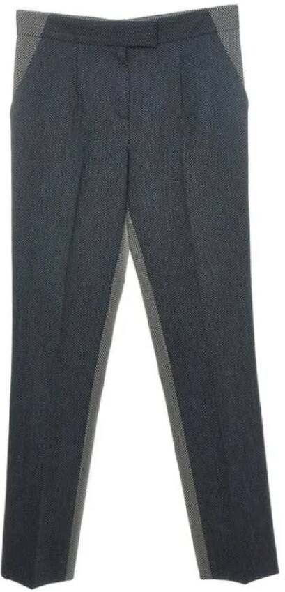 Dior Vintage Pre-owned Wool bottoms Grijs Dames